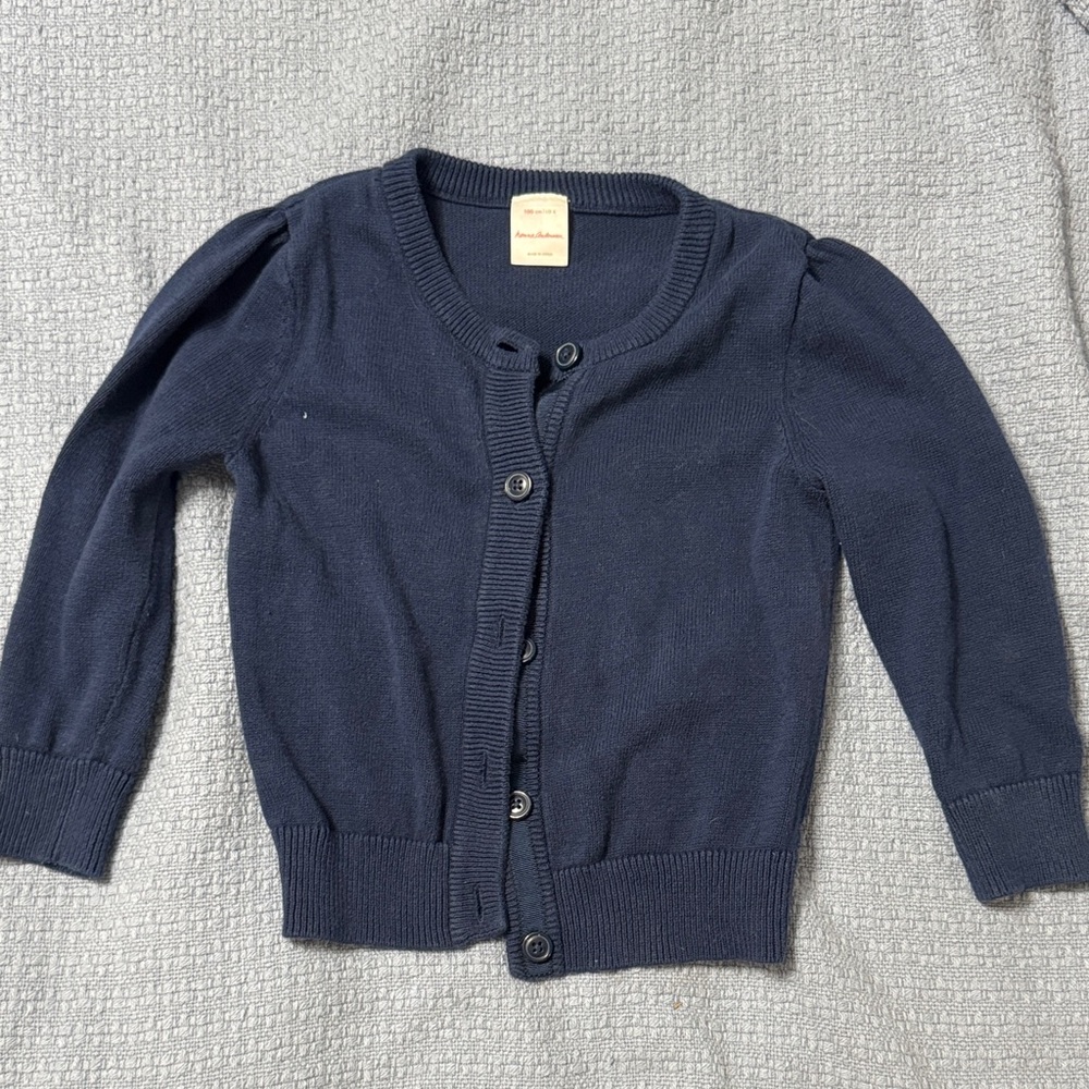 Hanna Andersson Blue Knit Cardigan  Size 4